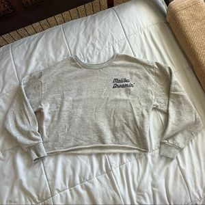 Gray Cropped Crewneck